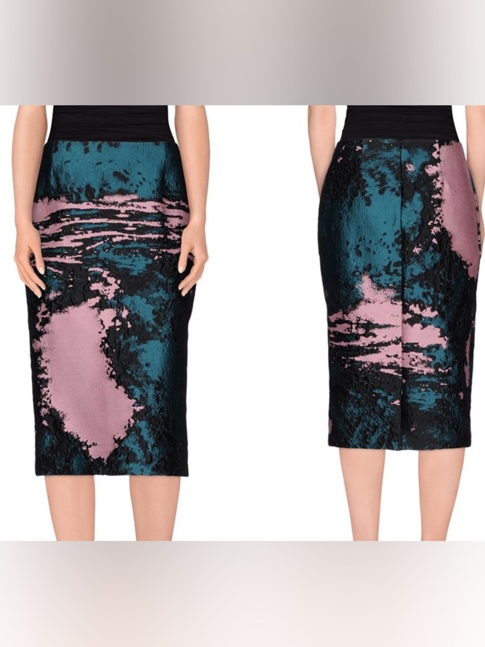 NWT MSGM Jacquard Midi Pencil Skirt IT sz 40